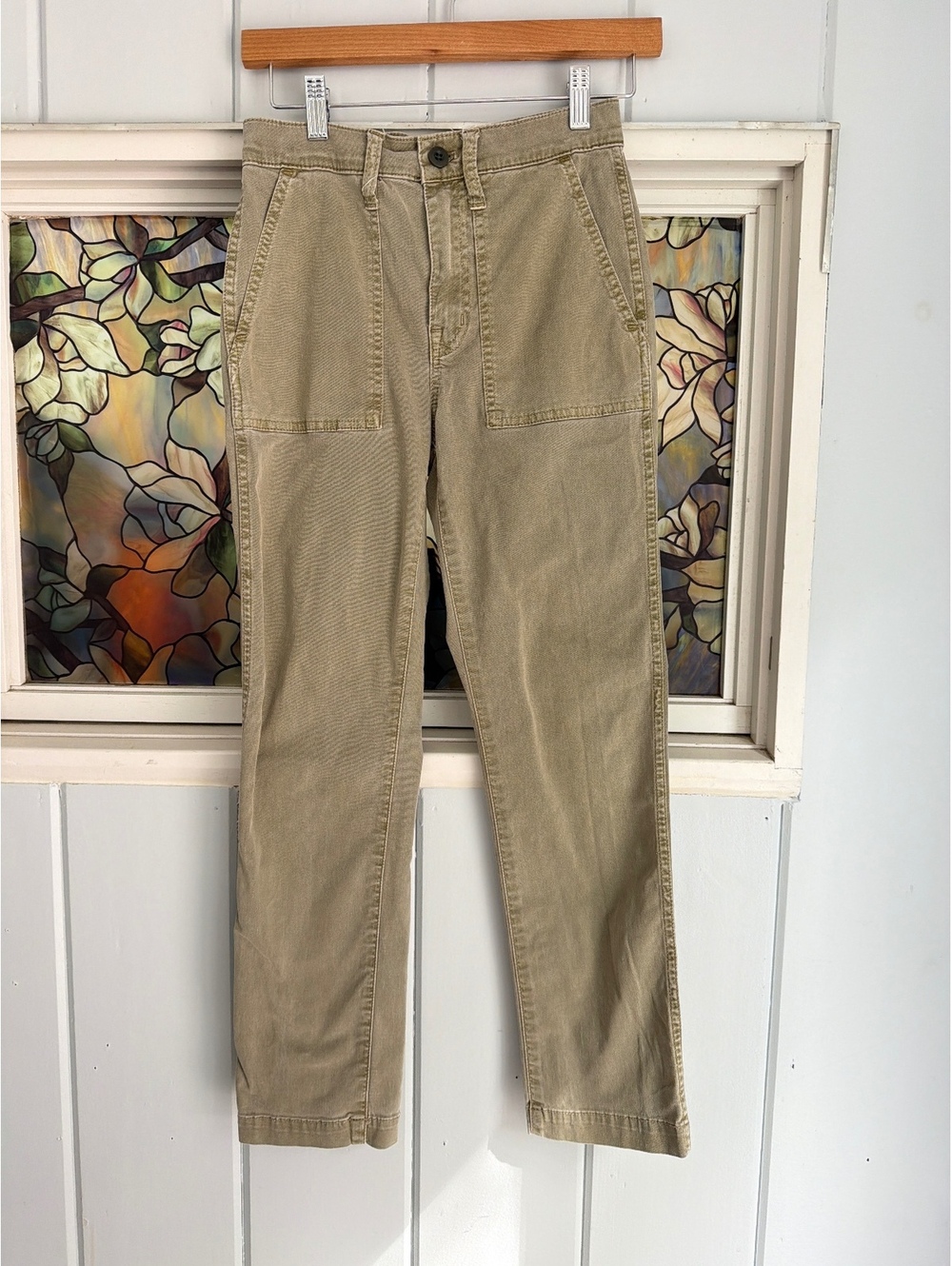 Madewell Beige green straight leg Pants Size 24